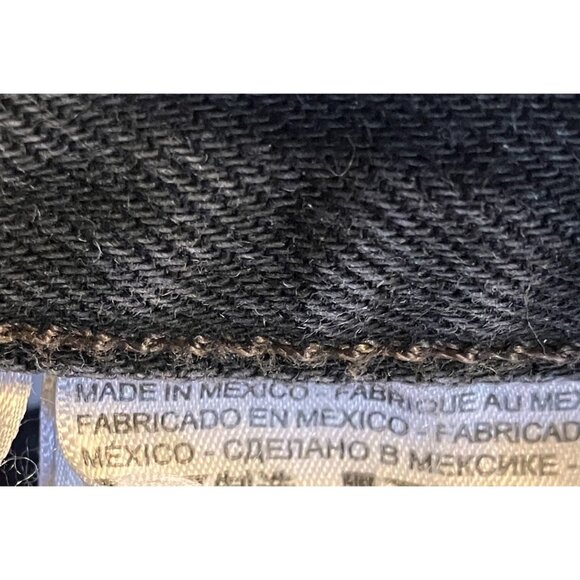 LEVI'S 501 Mens Vintage Button Fly Distressed Red Tab Jeans 33x34 Black AN EXC - Picture 9 of 12